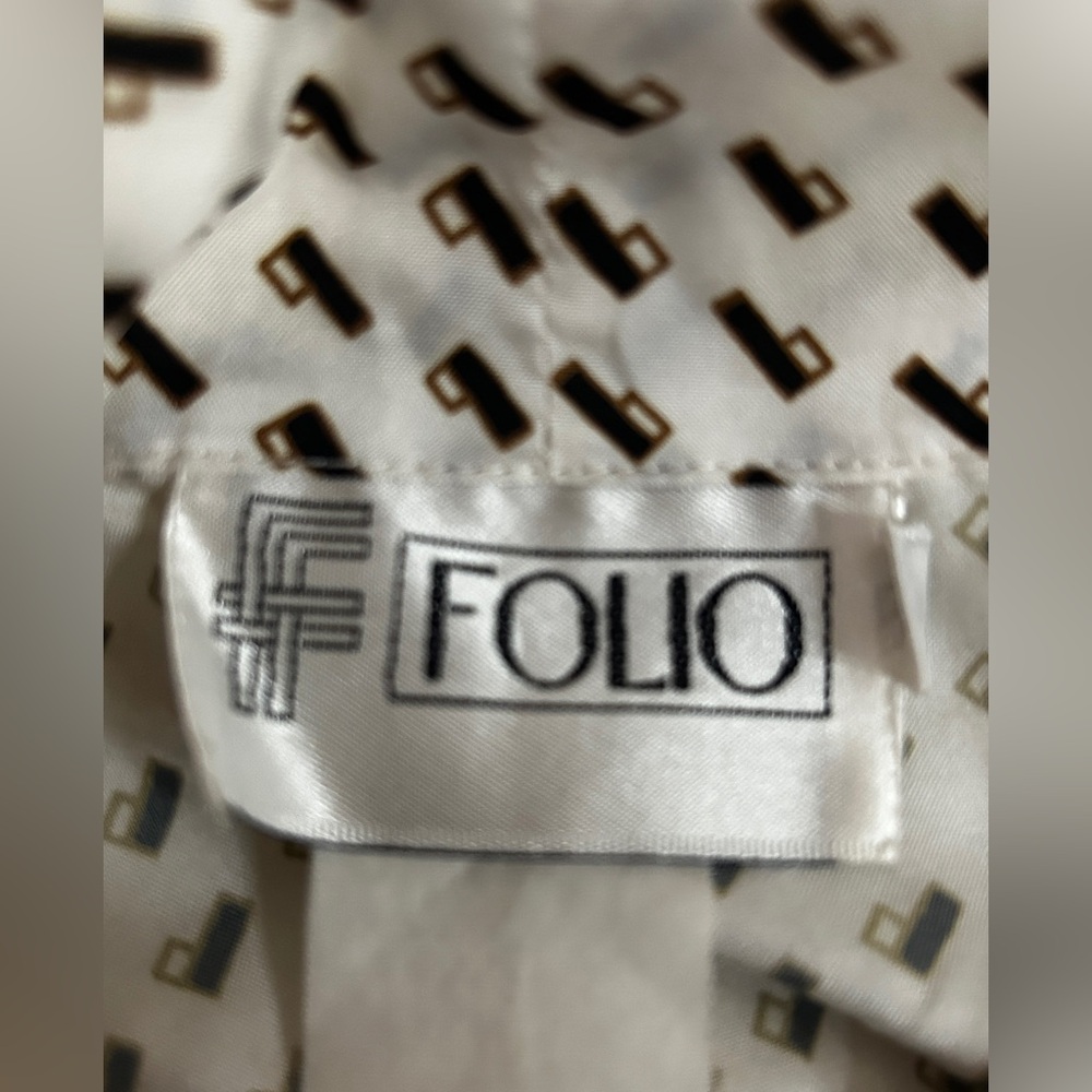 Folio Elegant Silk White Patterned Women's Top size 6 - Picture 8 of 8